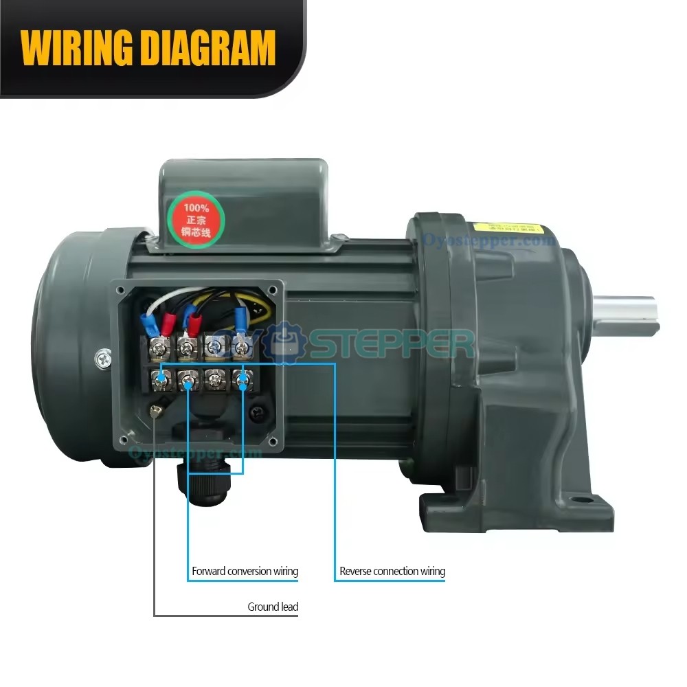 220V 400W AC Gear Reducer Motor 5:1/ 30:1 /100:1 Single Phase Geared Motor Reducer